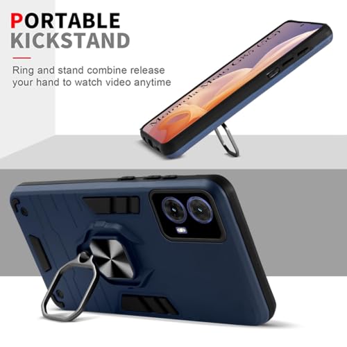 Image of AIBEX Armor Back Cover Compatible for Motorola G85 5G| Rugged Shockproof Case with Ring Holder & Kickstand | Military-Grade Protection | Magnetic Car Mount Compatible