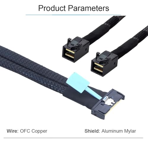 Cable MCIO 8i para conectar almacenamiento Mini SAS HD en centro de datos 3