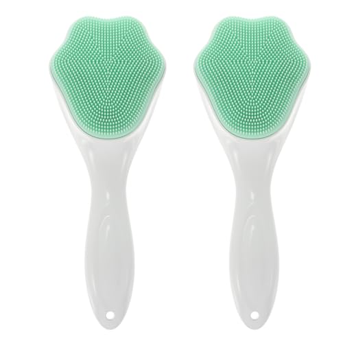 ELAYARD 2 piezas Cepillo de Silicona con Mango Forma de Garra Cepillo para Limpieza Profunda de Suave y Ergonómico para Cuidado Diario