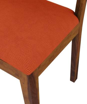 Image of VK Furniture Sheesham Solid Wood 4 Seater Dining Table Set of Four with 4 Cushion Chairs for Dinner Hall Kitchen Living Room Home Office Restaurant |L45 X W30 X H30|Natural Finish