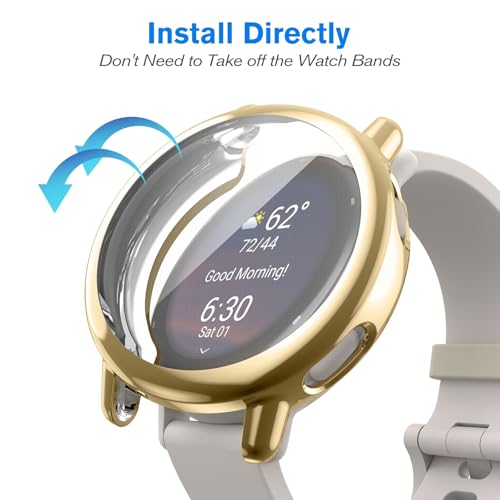 Fundas protectoras para Garmin Vivoactive 5 con elegante acabado metálico chapado de diseño 7