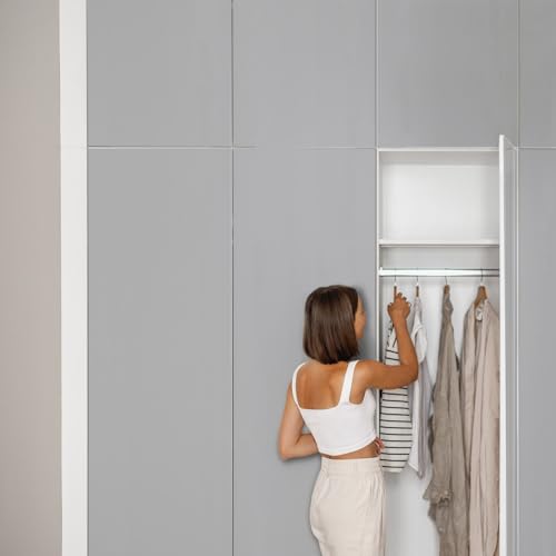 Papel para forrar muebles autoadhesivo e impermeable con acabado gris mate 3
