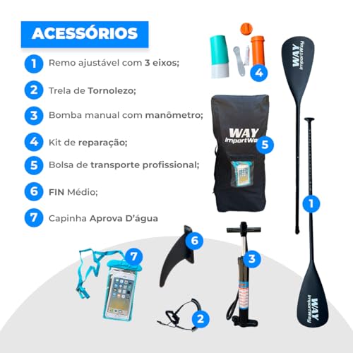 Prancha Stand Up Paddle Inflável Bomba 10.6 Pés