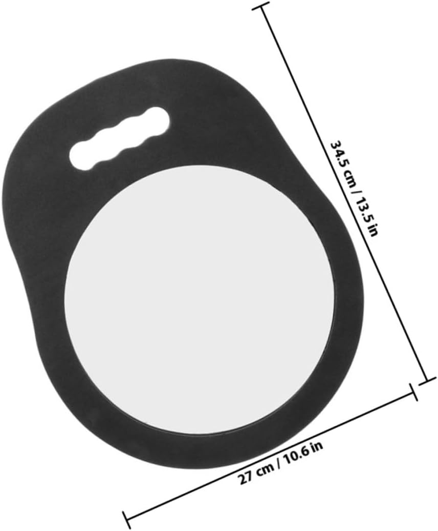 VICASKY 2pcs Handheld Salon Mirror Set Large and Square Self Barber Mirrors with Foam Cushion for Hairdressing Lightweight Personal Use in Barbershop