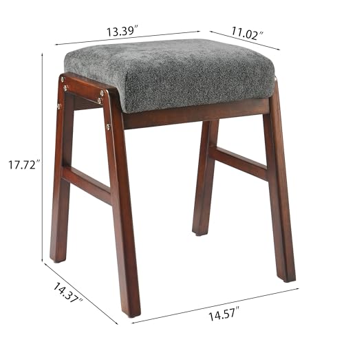 Taburete tapizado de salon para crear un rincon de lectura comodo y moderno 3