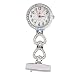 Womens Mens Heart Steel Crystal Nurses Pocket Watches Fob Watches,Doctor Paramedic Tunic Brooch Clip On Watch