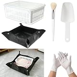 7L Silica Gel Flower Drying Box with Gloves Brush Shovel and Cleanup Mat One Step Retrieve Dried Flowers for Resin Craft and DIY Craft Kit (Silica Gel Not Included)