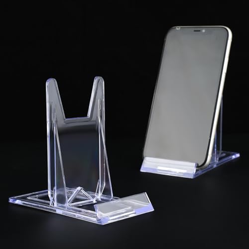 IYEREER 12 Stück Acryl Ständer Tellerständer Kunststoff Aufsteller, Verstellbar Tellerhalter Ständer, Mini Staffelei Kleine für Buchaufsteller Kartenaufsteller Münzständer Karten Postkartenständer