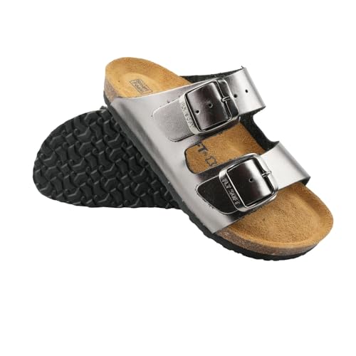Image of Kids' 100% Genuine Leather Sandals - Comfortable Smart Foam Footbed, Adjustable Straps, Durable Non-Slip Sole and Stylish