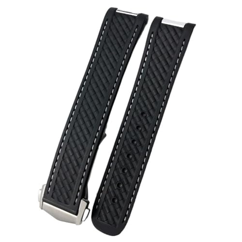 Bracelet montre pour Omega Seamaster Aqua Terra en silicone léger boucle déployante 20mm 21mm Agate