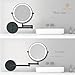 MIROAMZ Rechargeable Wall Mounted Lighted Makeup Vanity Mirror 8 Inch Double Sided 1X 10X Magnifying Bathroom Mirror, 3 Color Lighting, Touch Screen Dimming, 360 Rotation Shaving Matte Black