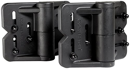Nationwide Industries Cornerstone Self-Closing Hinge, Adjustable Nylon - Self Drilling, Black #TOP1