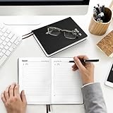 A5 Academic Diary 2025-2026 Page a Day, A5 Diary Day Per Page, Planner Appointment Books, Daily Planners for School Office Supplies - Black - Image 9