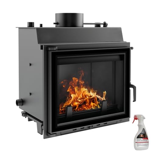 KRATKI Maja Kamineinsatz wasserführend 8 kW – Holzofen mit Wärmetauscher & Warmwasserbereitung – BImSchV 2 & Ökodesign, Gerade Verglasung 67x60 cm – inkl. Kaminreiniger KRATKI Maja Kamineinsatz wasserführend 8 kW – Holzofen mit Wärmetauscher & Warmwasserbereitung – BImSchV 2 & Ökodesign, Gerade Verglasung 67x60 cm – inkl. Kaminreiniger