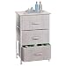 Produktbild mDesign Schrank Organizer aus Stoff  Kleiderschrank Organizer mit 3 Schubladen  Aufbewahrungssystem für Schlafzimmer, Kinderzimmer  beige