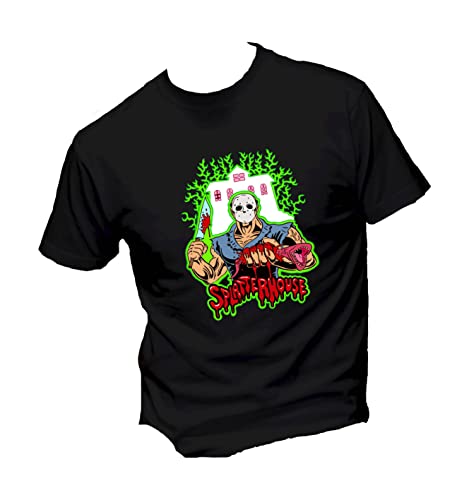  T-Shirt Uomo Cotone Basic Super vestibilità Top qualità - Splatterhouse - Divertente Humor Made in Italy (Nero, XXL)