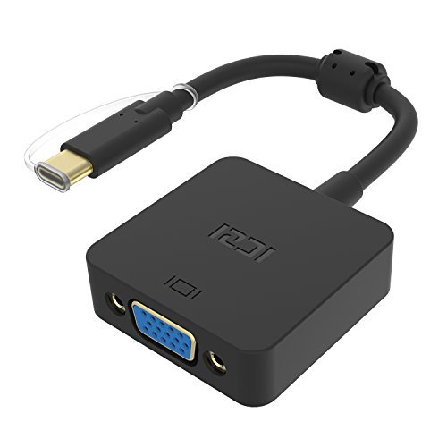 ICZI USB 3.1 Type C (USB-C & Thunderbolt 3 Port Compatible) to VGA Adapter 1080P Supported for MacBook and Google Chromebook Pixel and More