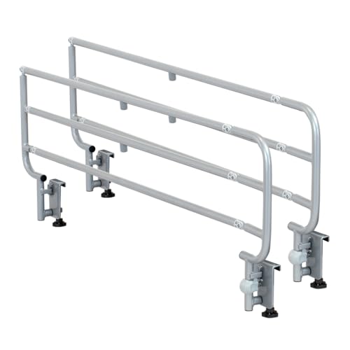 Geriafy - Sponde letto anziani | Molto resistenti e facili da installare | Anti-intrappolamento delle mani (set di 2 ringhiere)