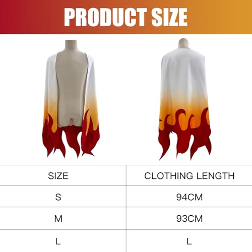 MeYuxg Kyojuro Rengoku Cosplay Anime, Cosplay Demon Kimono Cape Costume Démon Hashira Halloween Carnaval - M – vue 3