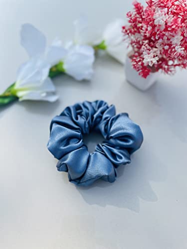 Image of Luxury Silk Scrunchies for Women and Girls, Hair Ties, Hair Band, Ponytail Holder, Set of 4, Combo-1 Multicolor