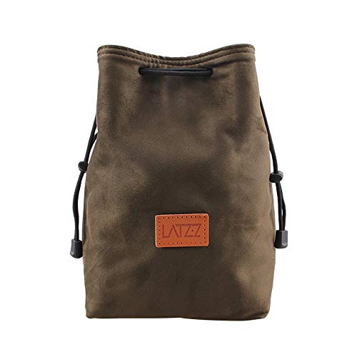 AntPower LATZZ DSLR Velvet Fleece Camera Dustproof Scratchproof Bag Drawstring Bags Lens Pouch Protection Grey&L-Grey m