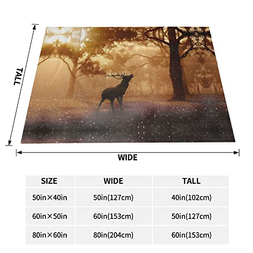 Couverture imprimée Elk canapé lit double couche douce