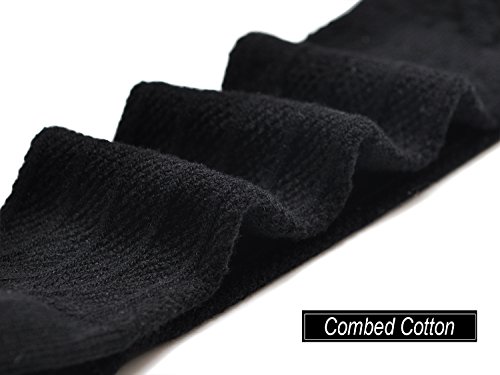 EPEIUS 3 Pair Pack Baby Girls Boys No Seam Black Uniform Knee High Socks Tube Ruffled Stockings Infants and Toddlers for 12-36 Months,Black - Thumbnail 5