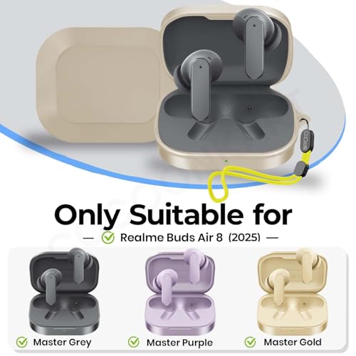Image of Silicone Case Cover Compatible for Realme Buds Air 8 (2026) (Master Golden)