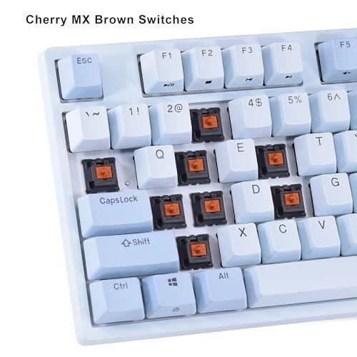 Image of DURGOD Taurus K320 Mechanical Keyboard - Cherry Brown Switch - Backlit - 87keys TKL US Layout - NKRO - USB C Wired Keyboard