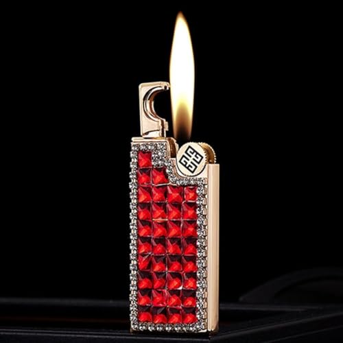 Encendedor portátil con diseño incrustado de rhinestones miniatura 2