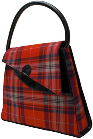 Lucy Tartan and Tweed Handbag (Welsh Harris), wool and leather trims, for gift,birthdays,mother's day