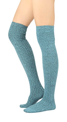 Image of STYLEGAGA Winter Cozy Cable Knit Over The Knee High Boot Socks