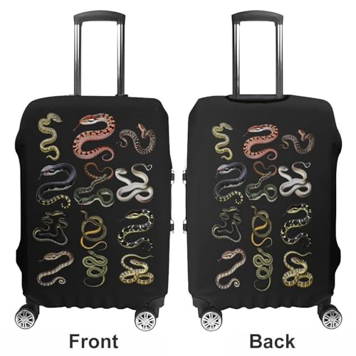 Different Types Of Snakes Travel Suitcase Protector Luggage Cover Protective Washable Anti-scratch Baggage Cover3