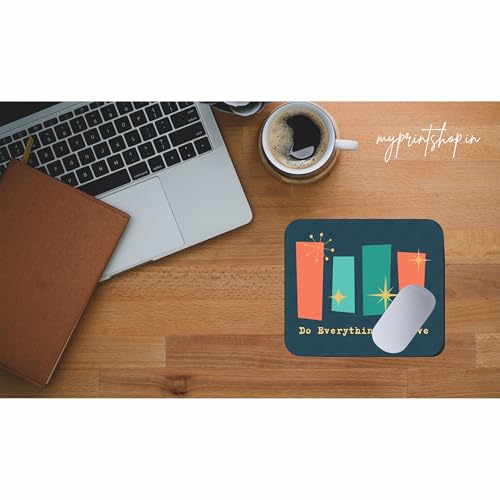Image of Motivational Mouse Pad 9 x 7.5 Inch | inchDo Everything in Love inch Quote Mouse Mat | Non-Slip Rubber Base & Smooth Surface for Office & Home Desk