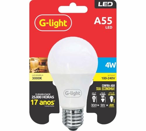 LED ENCE A55 4W 3000K E27 AUTOVOLT - CAIXA unidade