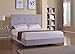 Home Life Cloth Light Grey Silver Linen 47" Tall Headboard Platform Bed with Slats Queen - Complete Bed 5 Year Warranty Included