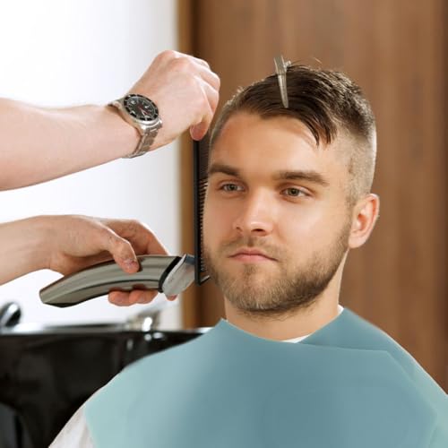 Bata ligera y duradera para corte de cabello POPETPOP de silicona azul 5