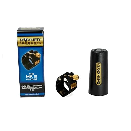 Rovner Ligature & Plastic Cap for Alto Standard Saxophone - MKIII Ligature for Hard Rubber Mouthpiece (C-1RL)