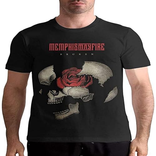 Photo de BOQUAN Street T-Shirt Mens Memphis May Fire Broken Loose Light Short Sleeve Black XL