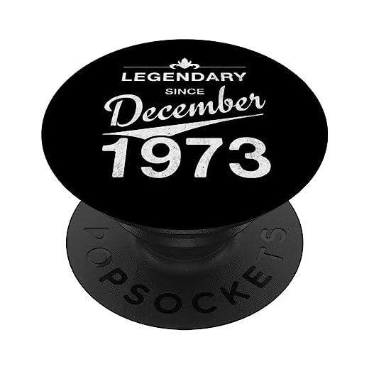 50 cumpleaños Nacido en Diciembre de 1973 Vintage 50 años PopSockets PopGrip Intercambiable