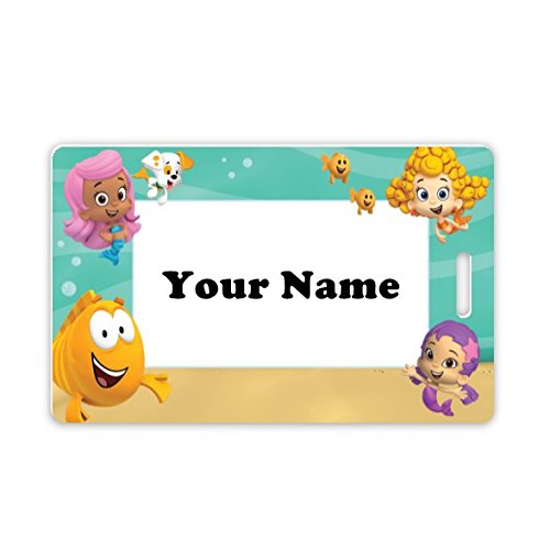 Oliver's Labels Bubble Guppies™ Girls Large Bag Tag - Custom Printed Personalized Luggage and Bag Tags for Backpacks, Travel Bags & Sports Equipment -