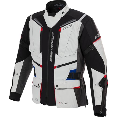 Büse Open Road III Motorradjacke Textil Herren Hellgrau 56