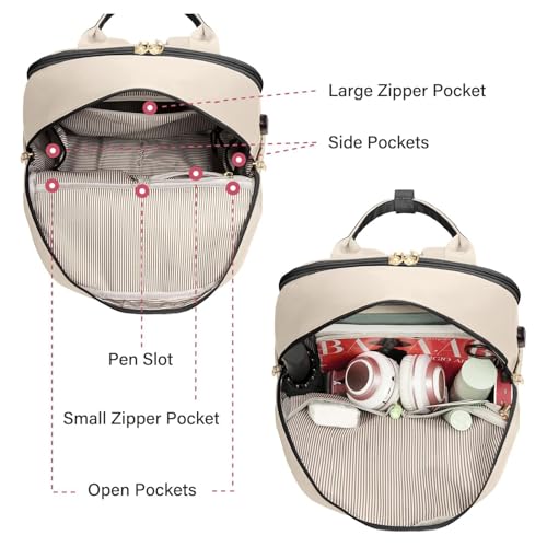 Image of TS WITH TECHSUN Stylish 15.6 Inches Laptop Backpack with USB Charging Port, Multi-Compartment Travel Bag with Luggage Strap & School, College, Office, Sports Backpack for Men & Women