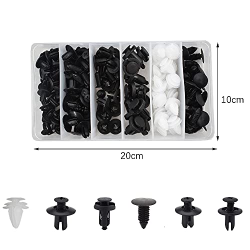 100 Pezzi Clip di Fissaggio a Pressione, Clip di Fissaggio Universali per Auto E Kit di Fissaggio in Plastica, Assortimento di Viti di Plastica per Interni Auto Pannello Paraurti Porta