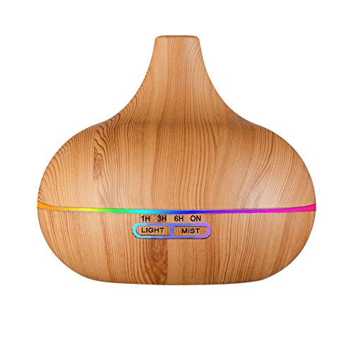 Essential Oil Diffuser,300ml Quiet Cool Mist Ultrasonic Humidifier&BPA-Free&Waterless Auto Off,Aromatherapy Diffuser with 14 Colour Changing LED Lights for Kindergarten Office Fitness Center Yoga Spa