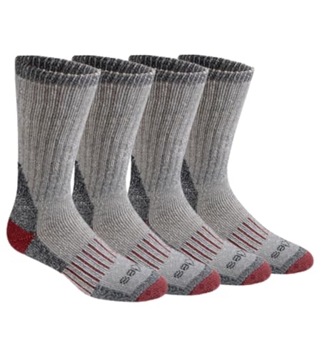 Dickies Men's Heavy Weight Wool Blend Thermal Crew Socks 2 & 4 Pairs, Blue (4 Pairs), Large Socks...