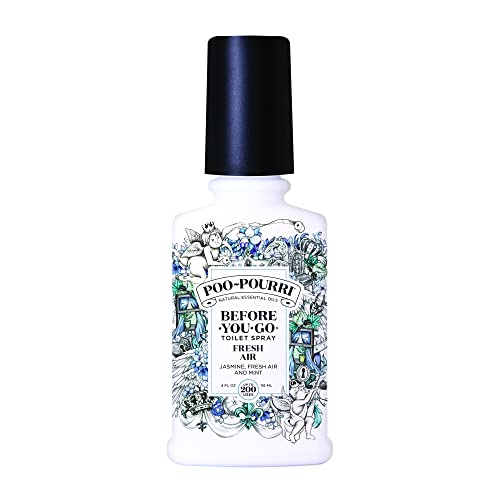 Poo-Pourri Before-You-Go Toilet Spray, Fresh Air, 4 Fl Oz, Up to 200 Uses, Bathroom Odor Deodorizer...