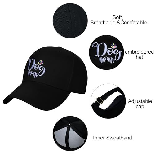 Image of Embroidered Baseball Cap for Women Men Adjustable Baseball Hat Black Baseball Cap Trucker Hat