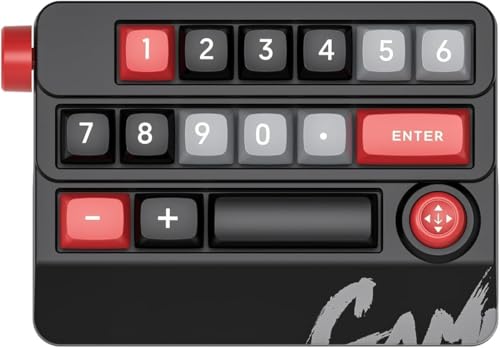 Image of Wired USB-C Connection Numeric Keypad Red Axis Programmable Hot Swap Compatible Mini Keyboard with Joystick Compatible with Windows PC, Numeric Keypad Mechanical Buttons Gaming