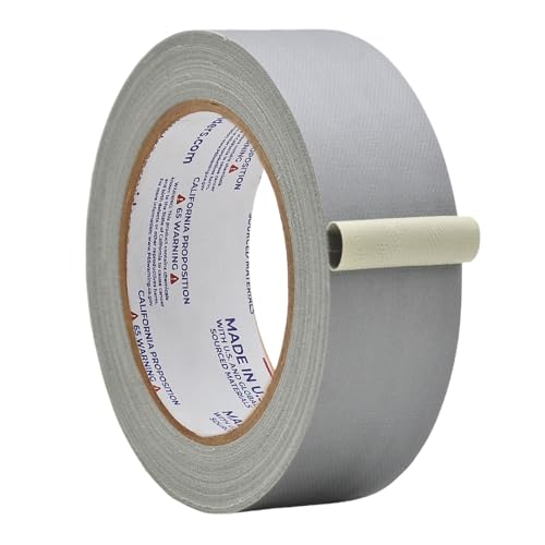 Image of WOD GTC12 Gaffer Tape, Gray Low Gloss Finish Film, 1.5 inch x 60 ft. (Pack of 32) Residue Free, Non Reflective Cloth Fabric, Secure Cords, Water Resistant, Photography, Filming Backdrop